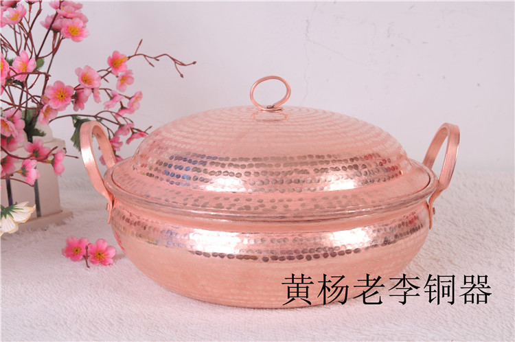 Purely Handmade Copper Pot, Copper Clay Pot, Copper Cooking Pot, Copper Soup Pot, Potato Pot, Red Copper Pot, Free Shipping.