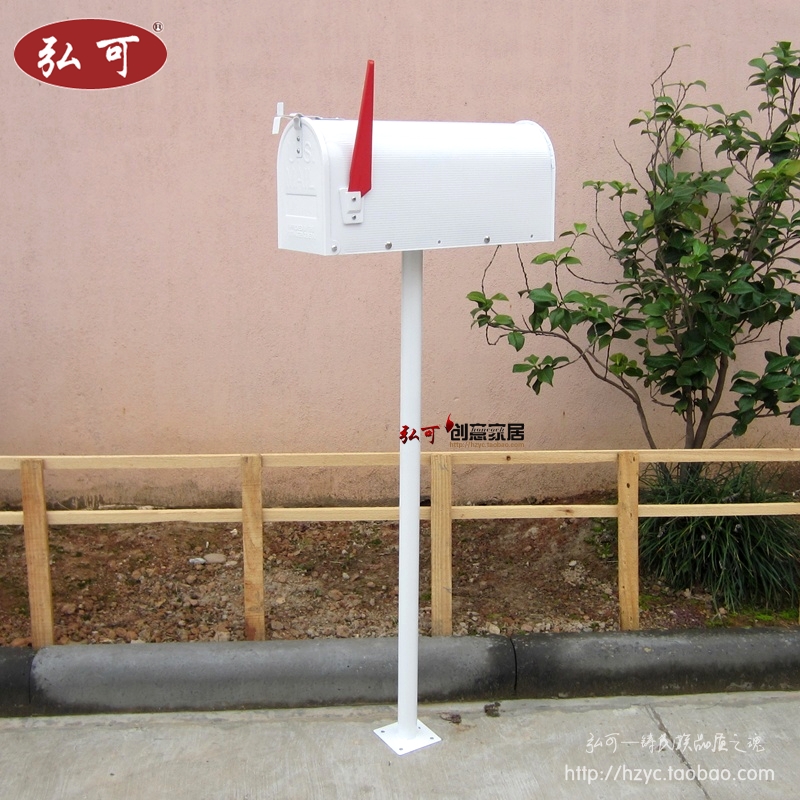 European and American style wrought iron villa letter box outdoor newspaper box mailbox mailbox outdoor can be customized house number shooting props