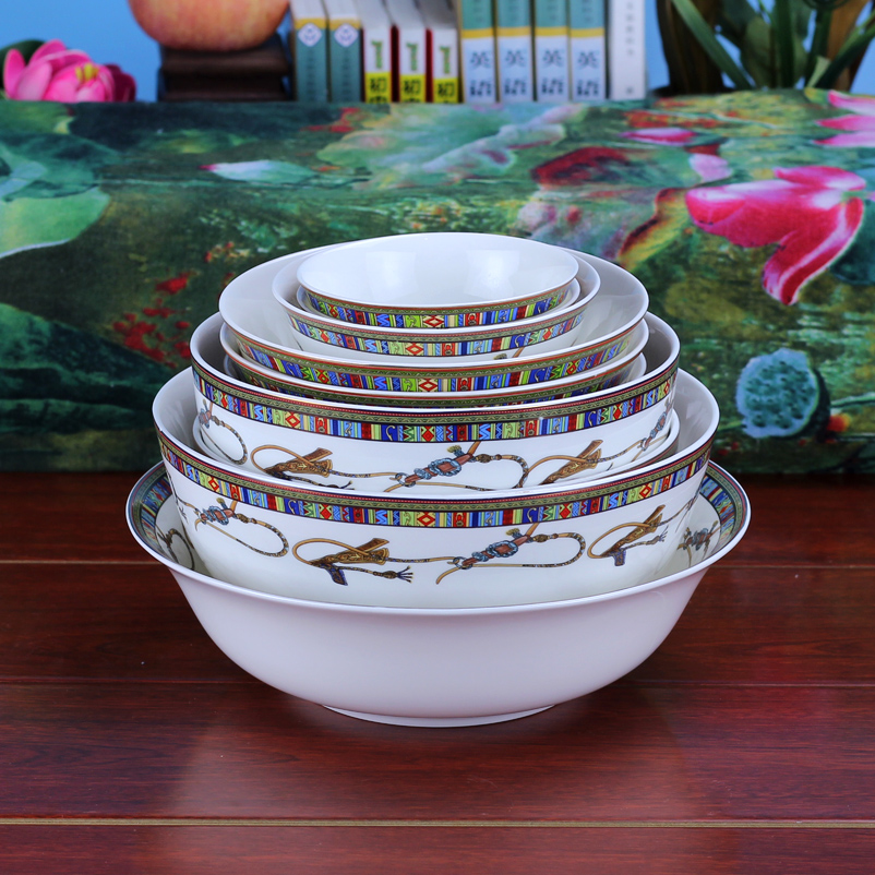 Jingdezhen purple better ipads bowls of rice bowl rainbow such use creative household ceramic contracted size bowl of soup bowl bowl suit