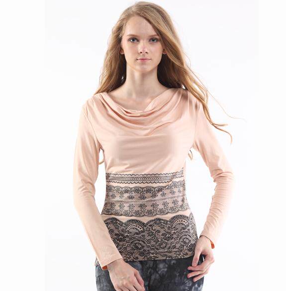 Autumn and winter New products L' Orinya bamboo fiber ladies' blouses women's single coat undercoat can be worn out of FY147