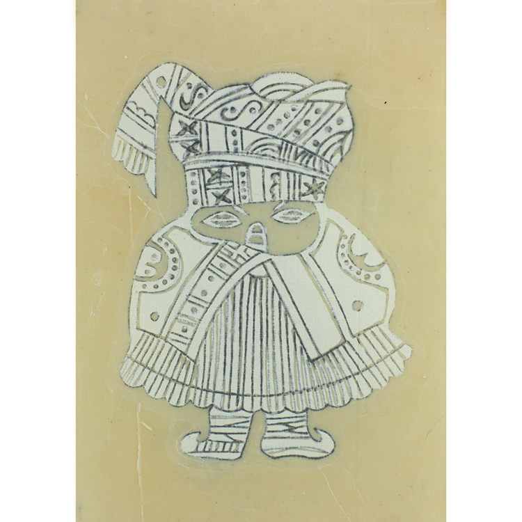 Guizhou Miao ethnic Gufa manual DIY wax dyeing and painting Miao small disciples wax-dyed semi-finished products not soaked for study reference