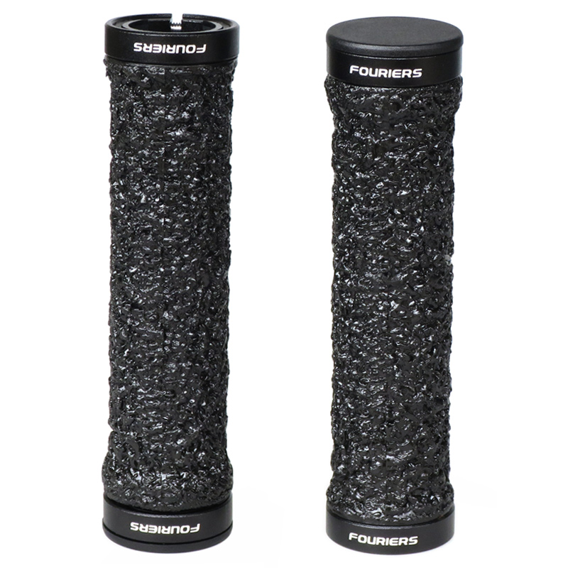 FOURIERS Fuluye Mountaineering Vehicle Folding Vehicle Crystal TPR Silicone Aluminum Alloy Double Lock Cover Grip