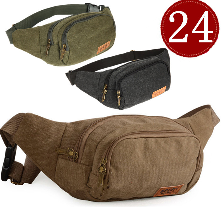 Casual canvas purse bag for men small bag wallet multi-functional one-shoulder bag for outdoor chest bag for men small satchel tide