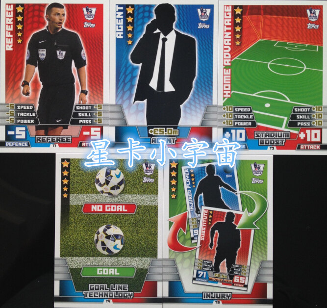 topps 14-15 Premier League game version stars Card Tactical Card 5 Zhang all-Taobao