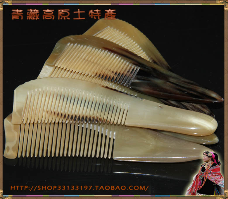 Natural angle comb of Qinghai Highland large thickening horn massage comb anti-hair loss special price