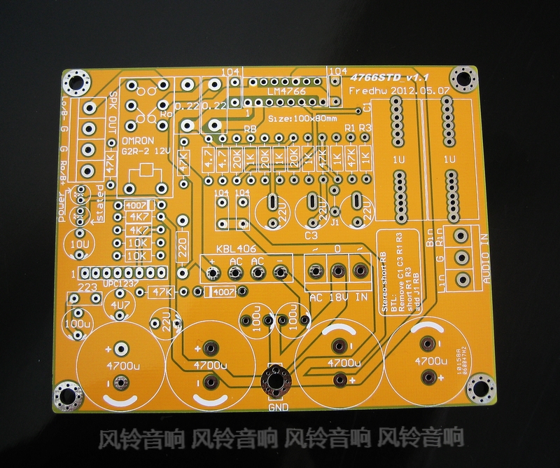 LM4766 power amplifier board power amplifier empty board PCB rectified and filtered horn protection support BTL