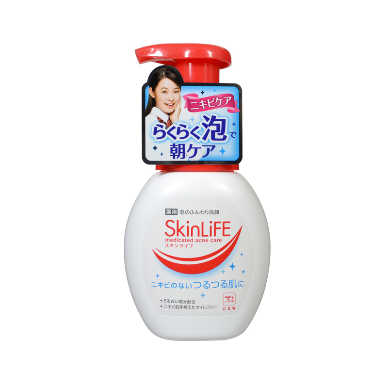 【日本直邮】cow牛乳石碱共进社skinlife泡沫洗面奶200ml