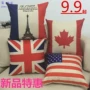 lanh bông gối British Union Jack sofa cờ xe văn phòng đệm lưng ghế đệm bìa - Trở lại đệm / Bolsters gối ôm kèm chăn