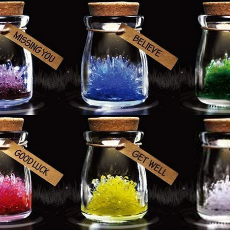 Желание стеклянная бутылка DIY Ручная рост роста детской кристаллы.