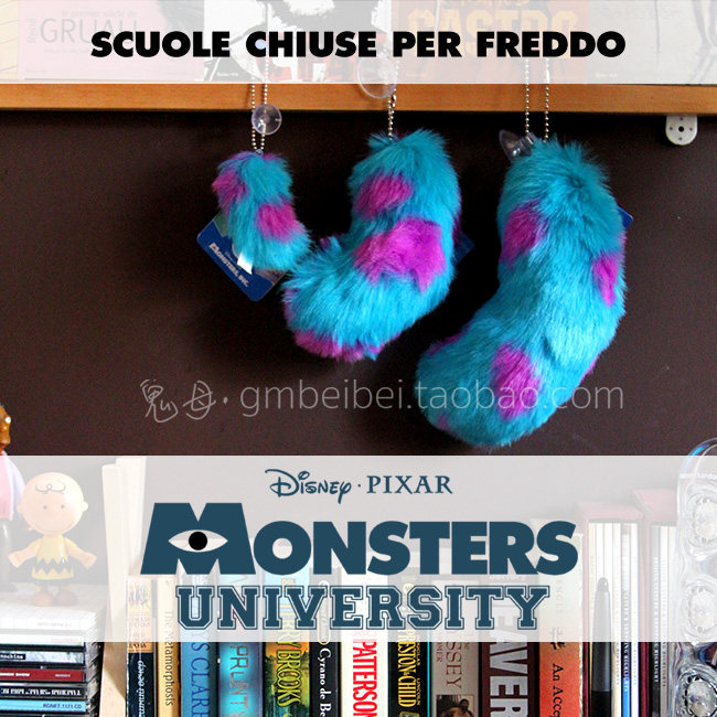 Day Single Monster University Gross Freaks Tail Pendant Key Chain Monster Company Plush Paparazzi Petty Hanging Accessories