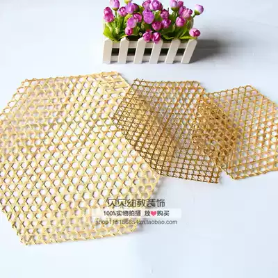 Kindergarten hanging decoration Indoor corridor air hanging creative design decoration handmade bamboo net hollow mat