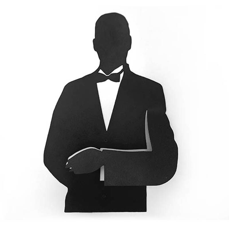 Waiter towel hanging creative iron art home decoration wall-hanging