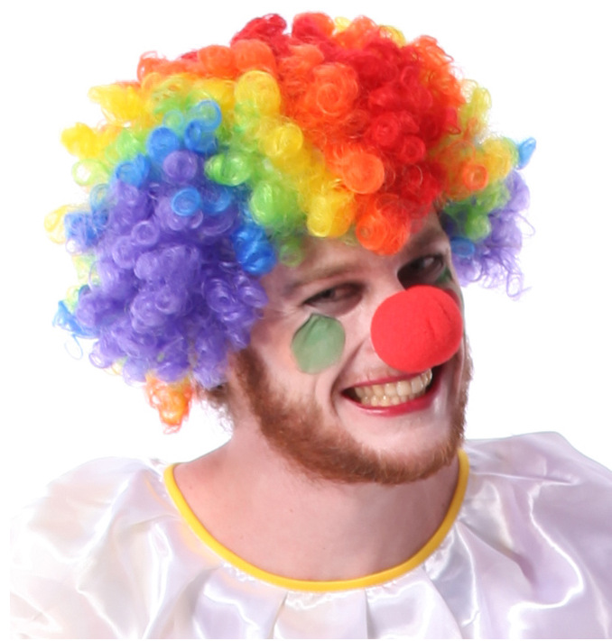 Halloween costume dressed as a clown costume Props Wig Colored Exploding Head Wig Clown Exploding Head Multicolored