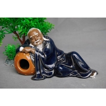 Chinese style drunken ceramic ornaments garden home tea tray screen booktable rockery figures landscaping decorations