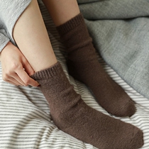 Knitted wool socks children of Korea East Gate padded velvet warm thick thread pile wool stockings