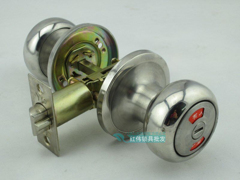 Some people show lock office bathroom three ball lock in public places bathroom door lock