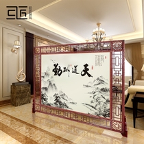  Screen Chinese style seat screen fashion entrance partition Living room bedroom Hotel foyer solid wood double-sided decoration modern and simple