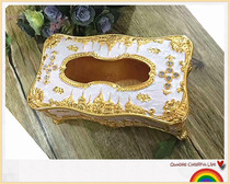 Russian tin tissue box European style home wedding color tinfoil box KTV bar Western hand tissue box