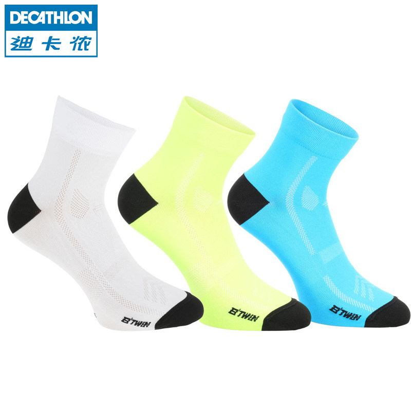 迪卡侬 骑行袜 自行车运动袜短袜棉袜子 含棉量高 G BTWIN