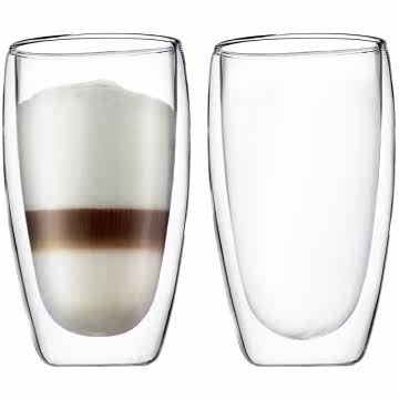 丹麦Bodum PAVINA双层玻璃杯450CC(一盒二入)台湾官网直邮进口