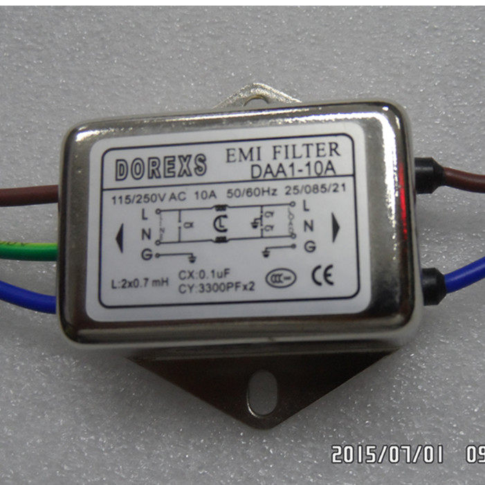 220V 220V AC filter with lead wire 10A anti-interference filter power filter
