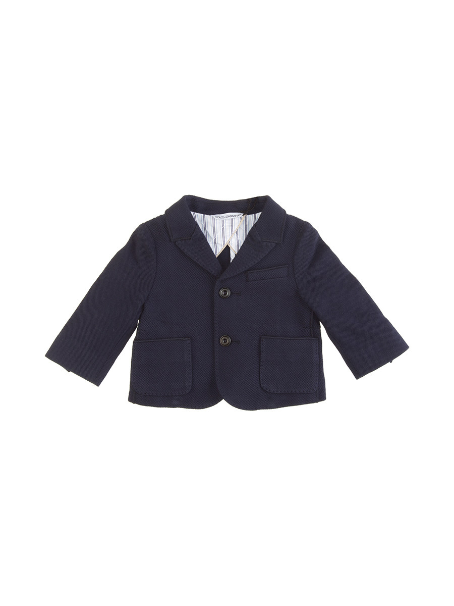 Dolce&Gabbana 藏青色双袋平驳领外套