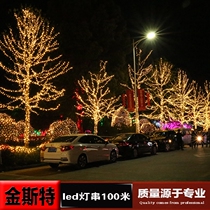 100 M led small colored lights flashing lights outdoor waterproof holiday wedding lights Christmas decorative lights Spring Festival stars