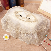 High-grade embroidery lace European tissue box towel bag towel bag set napkin box car paper cover