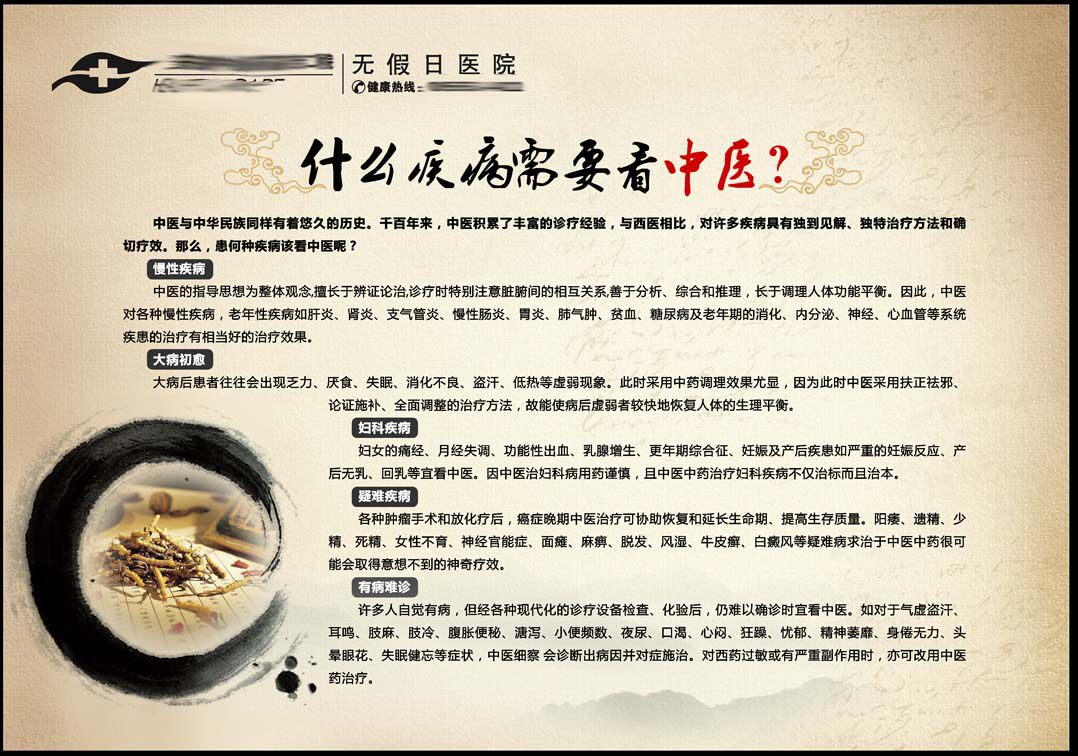 588办公装饰海报展板素材502中医什么疾病需要看中医