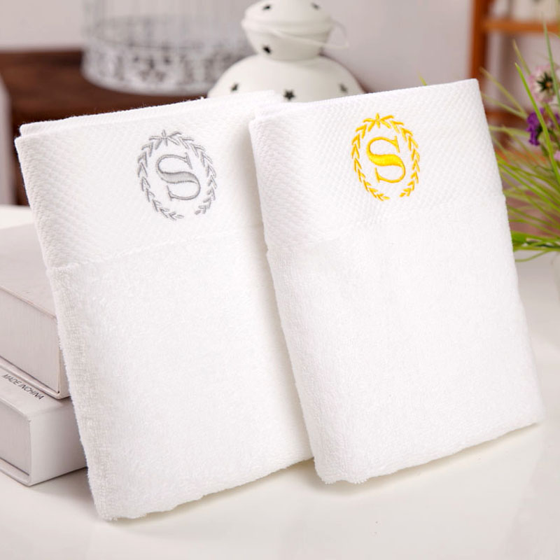 Five-star hotel towel pure cotton plus thickening men and women fitness beauty salon towel can be customized embroidered LOGO