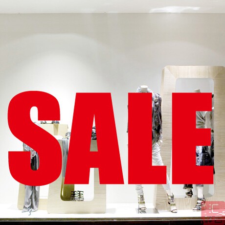 SALE Discount Holiday Celebration Shop Window Glass stickers Shop decoration stickers Wall stickers