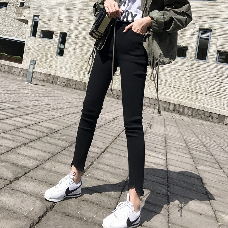 高腰加绒加厚打底裤女九分裤外穿紧身弹力小脚裤大码显瘦长裤子