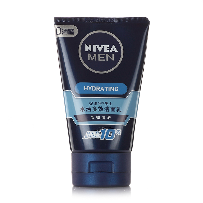 Nivea/妮维雅男士水活多效洁面乳100g补水保湿洗面奶