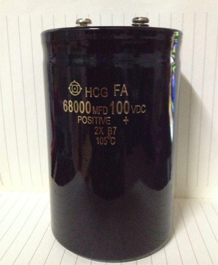 Imported Japanese Hitachi screw feet 100V68000UF audio filter aluminum electrolytic capacitor quality assurance