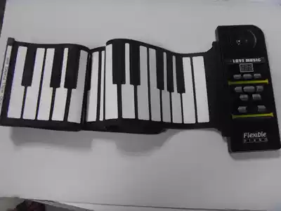 61-key soft silicone electronic piano portable hand roll thickening type plus external sound speaker dual use