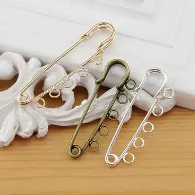 DIY jewelry accessories zakka retro ancient bronze brooch with hole five hanging brooch large pin handmade material
