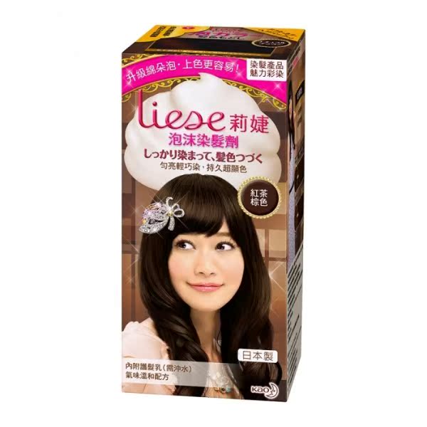 莉婕 泡沫染发剂 魅力遮白系列-红茶棕色台湾官网直邮进口