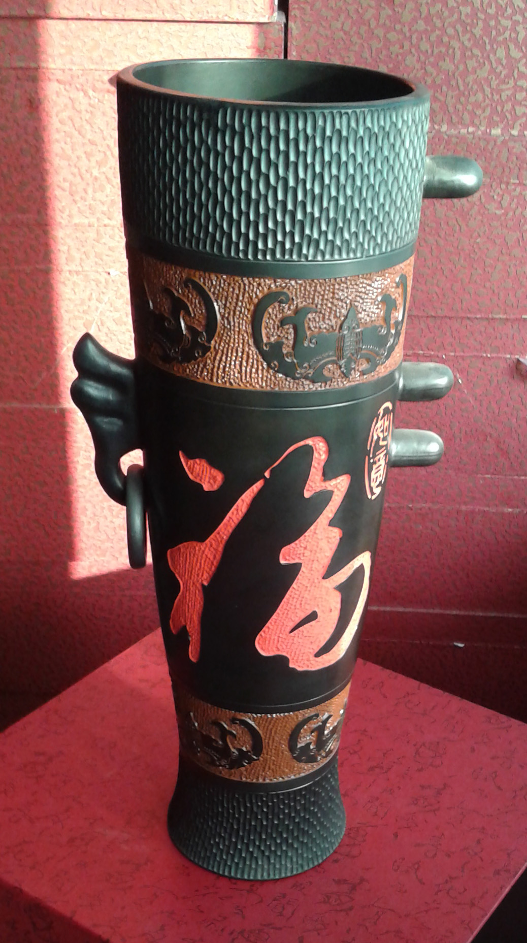 Featured handicrafts-Hebei Handan Guantao specialty black pottery-Chinese arts and crafts-Wanfu bottle