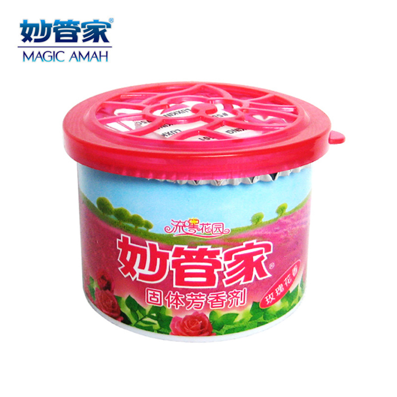 120g妙管家固体芳香剂 薰衣草玫瑰花柠檬香型 空气清新剂 清香剂