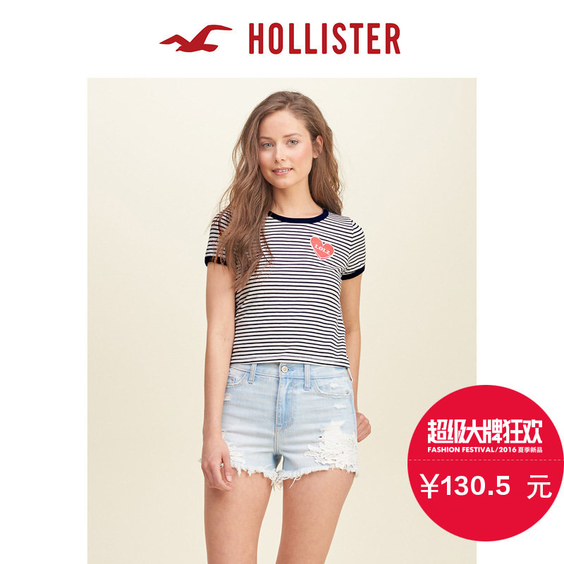 Hollister 短款图案 T 恤 女 123921