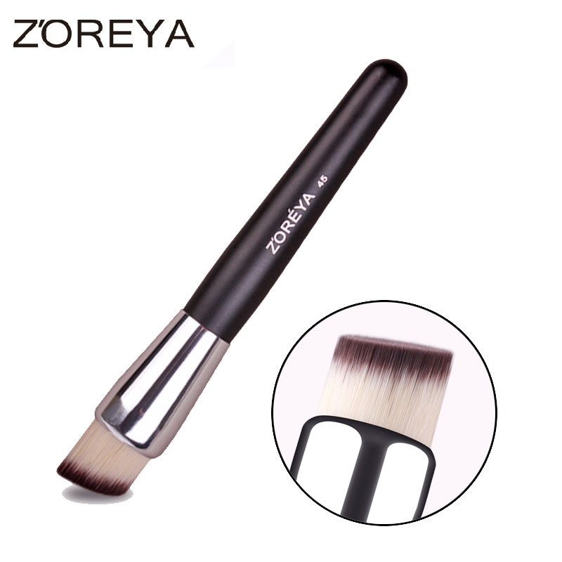ZOREYA化妆刷子斜头粉底刷散粉刷腮红刷平头粉底液刷便携彩妆工具