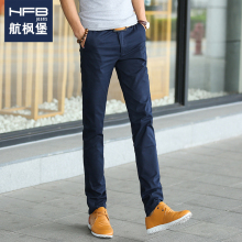 春夏季男士休闲修身西裤商务直筒宽松裤子
