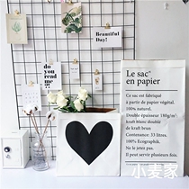 ins Nordic English Kraft paper bag storage childrens room toys storage bag cold industrial style decorations