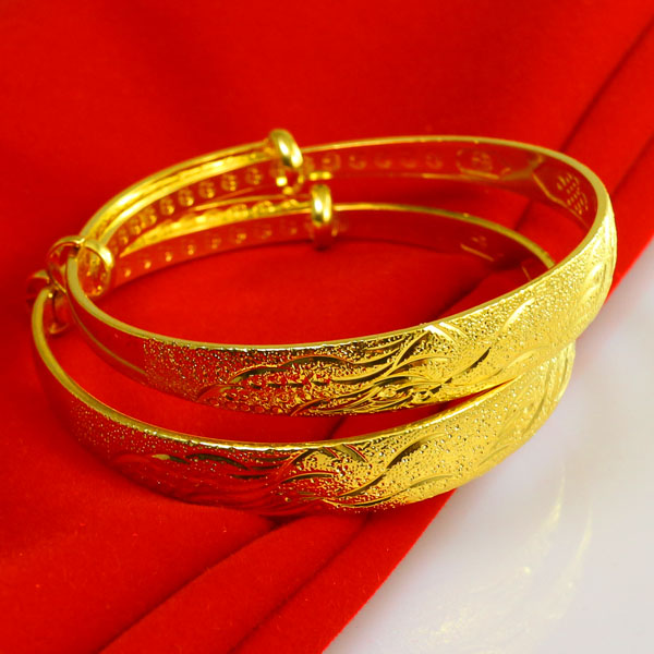Beat 999 printed with a good imitation gold bracelet women's dragon and phoenix gold bracelets gold plated 24K retro bridal wedding jewellery