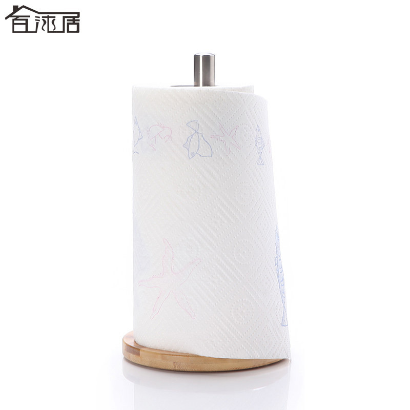 百沐居不锈钢卫生间纸巾架 卷纸轴架 厨房用餐巾纸创意卷纸架底座