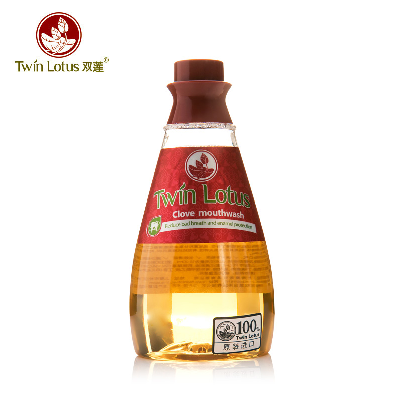 泰国进口双莲丁香净爽漱口水(薄荷丁香型)330ml口气清新去口臭