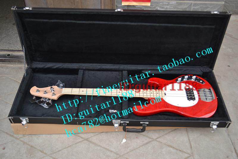 electric bass guitar in red O-L-P bass suitcase F-1933