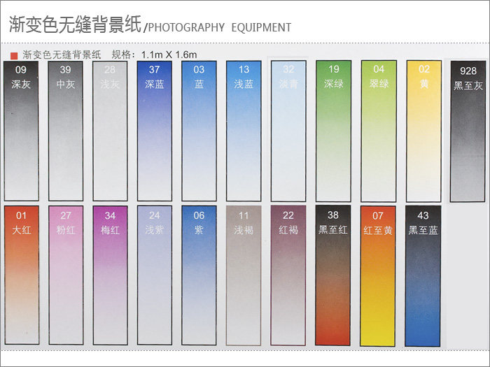 American Import Fairy professional Gradual Layer Color Seamless Background Paper 80 * 1 1m PVC Background Paper