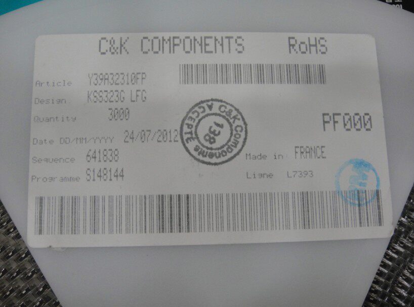 KSS323G French Ck light switch micro switch key switch long life type