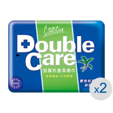 康乃馨 Double Care 抗菌湿巾 (20片x2包)台湾官网直邮进口